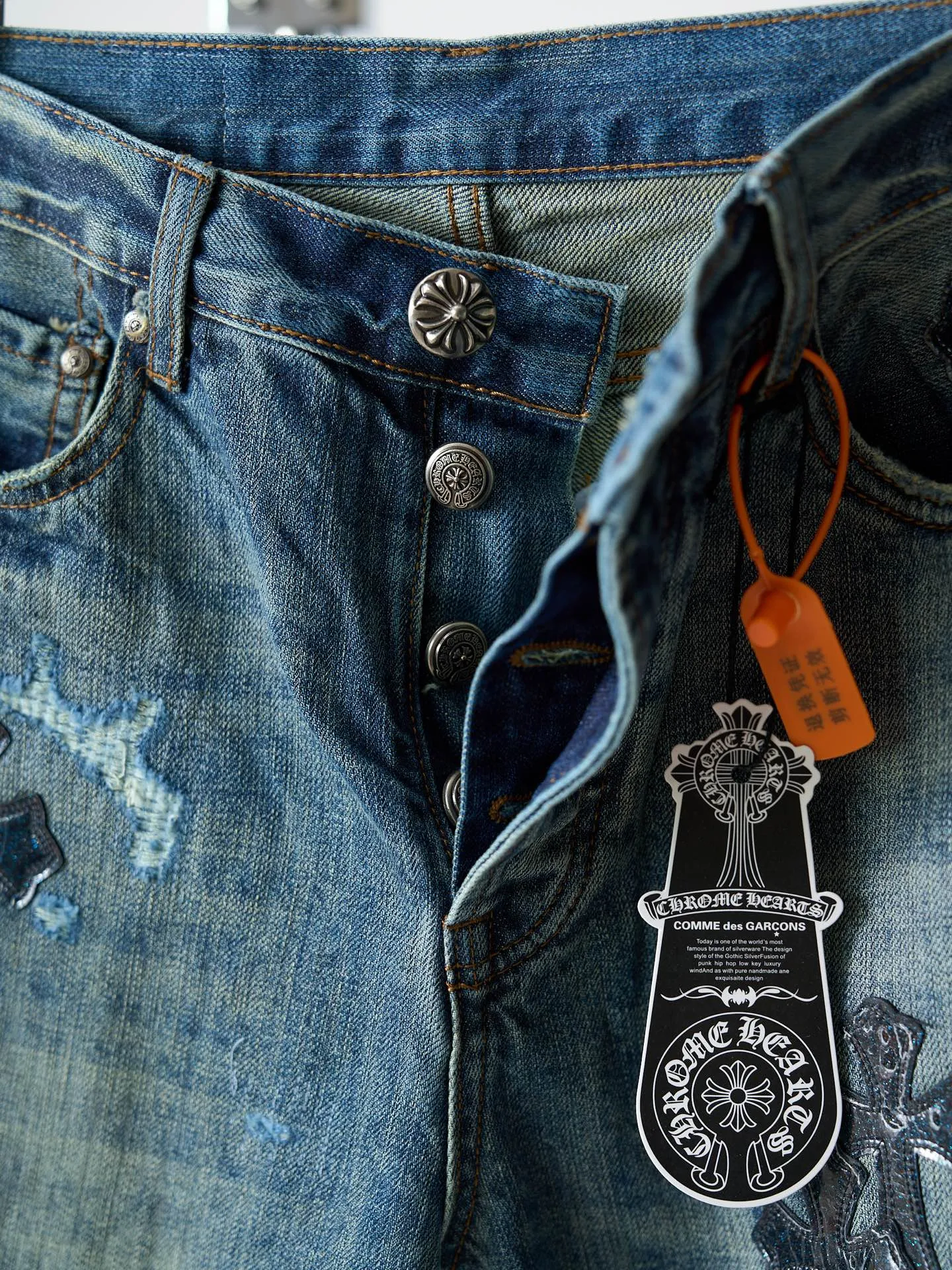 【 】Chrome Hearts/ 【In Stock】 28 30 32 34 36（S-XXL） Cowhide Leather Logo 1:1 ，